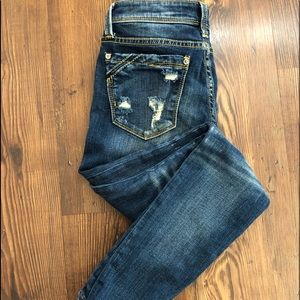 Buckle Black Ankle Skinny Jeans size 24